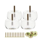 Ножки для мебели, сменные прозрачные акриловые диванные ножки для табурета, кабинета, прикроватного столика, аксессуары для мебели, 4 шт.