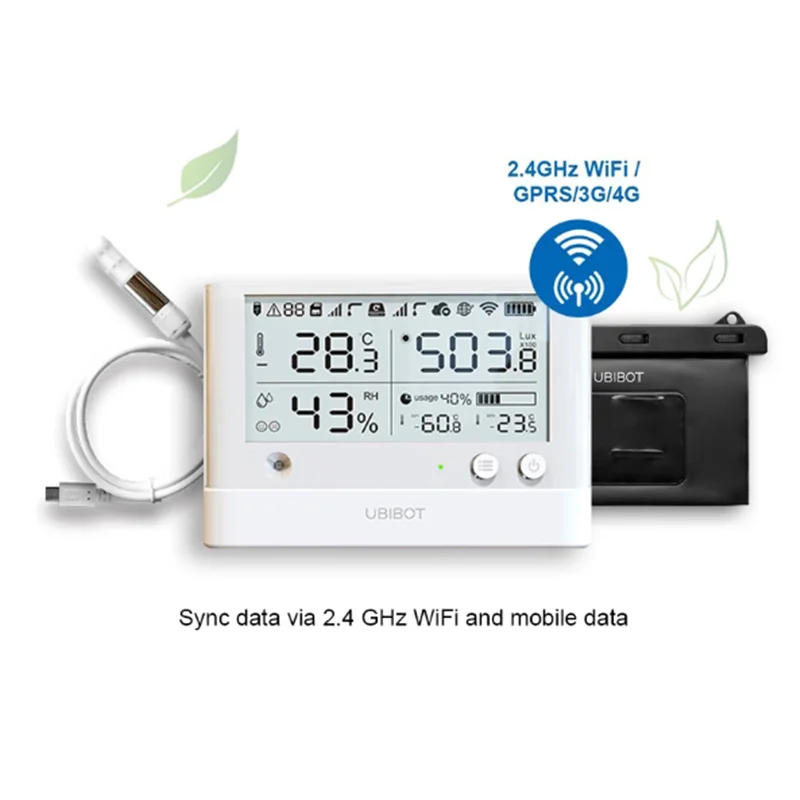 UbiBot WS1 Pro WiFi SIM Bundle Greenhouse 7/24 Online Greenhouse Monitoring System Outdoor Warmhouse Alert