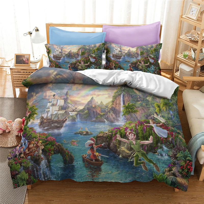 Disney Movie Cartoon Character Mickey Mouse Bed Covers Mermaid Princess Linens Set The Lion King Duvet Cover Pillowcase 220x240 | Дом и сад