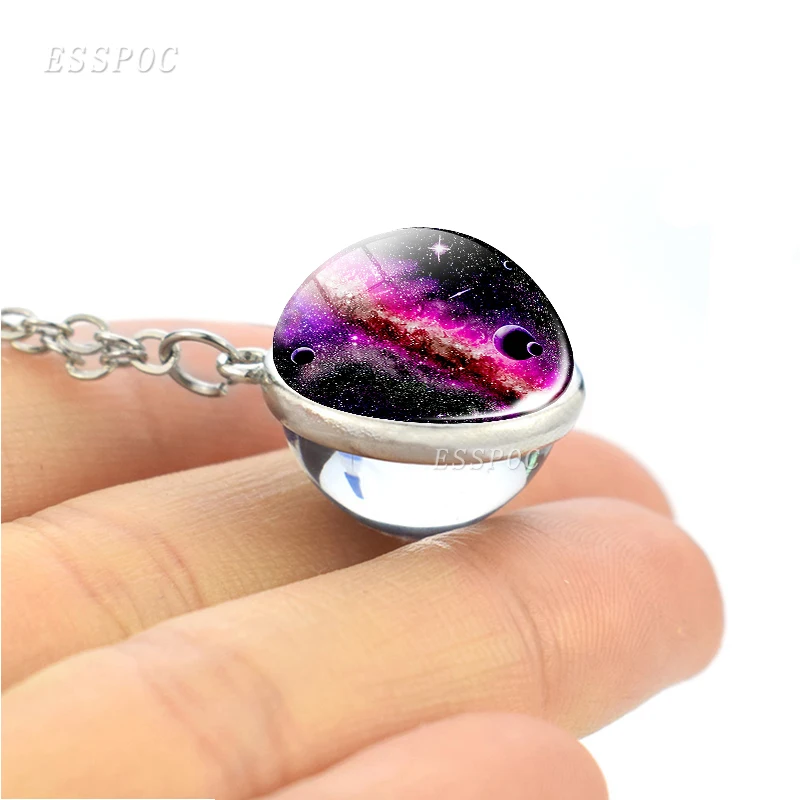 Ожерелье с Луной Солнечной системой ювелирные изделия луна земля Марс галактика