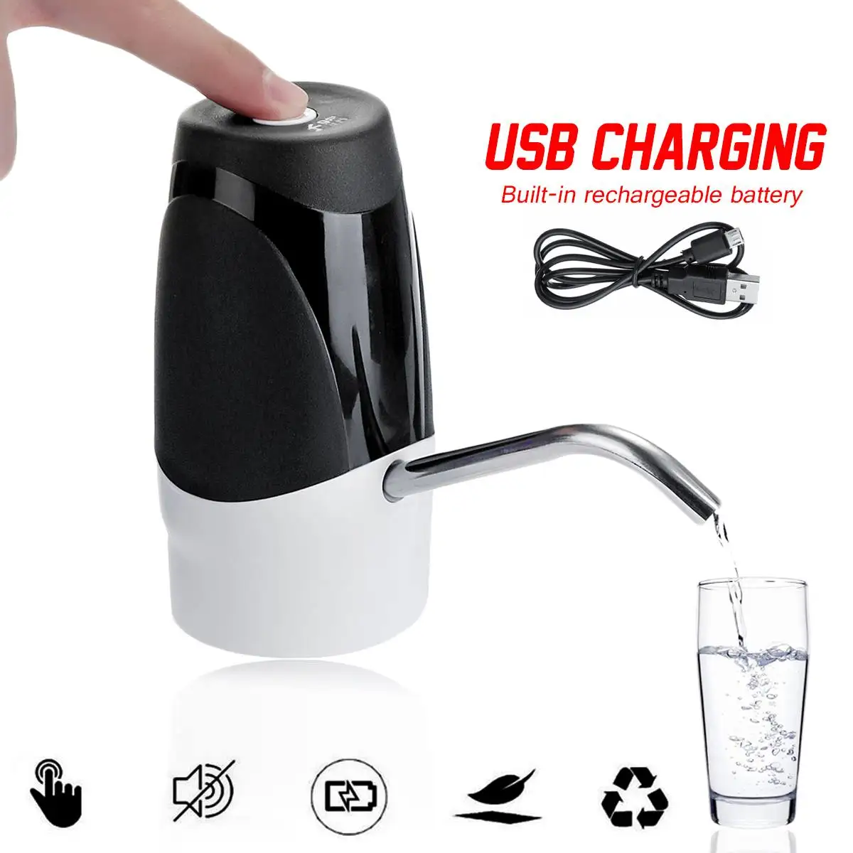 

Автоматическая зарядка через USB диспенсер для бутылки воды портативный Электрический переключатель для питьевой бутылки одиночный охлажд...