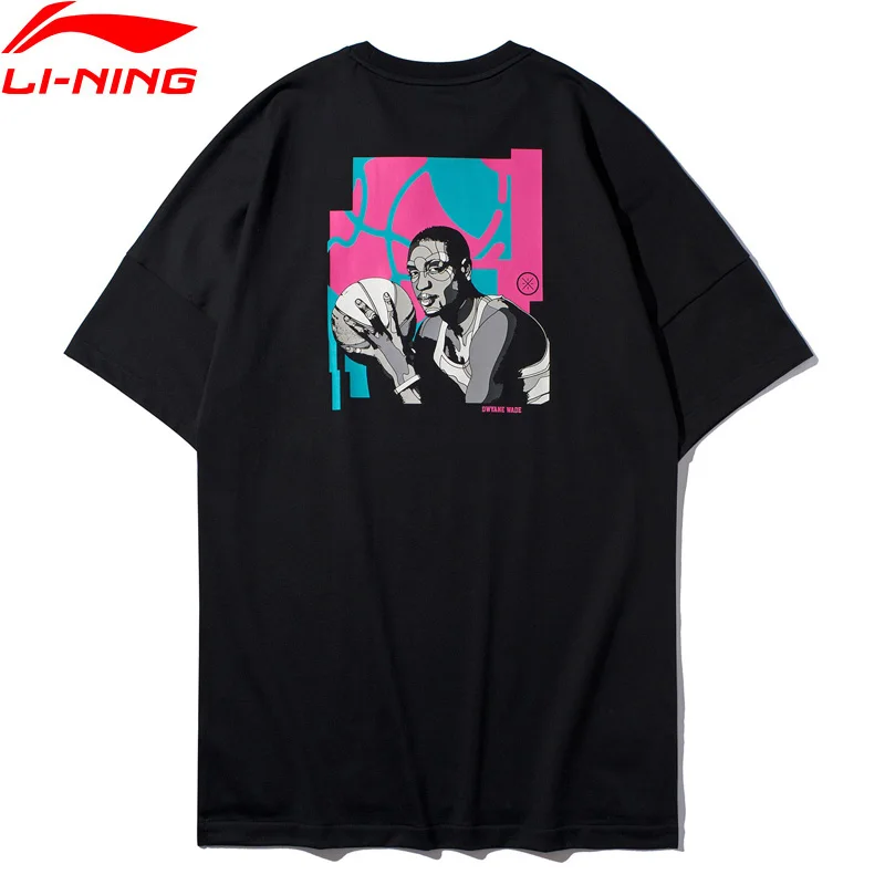 Футболка для баскетбола ли-нин мужчин свободный крой хлопковая футболка с