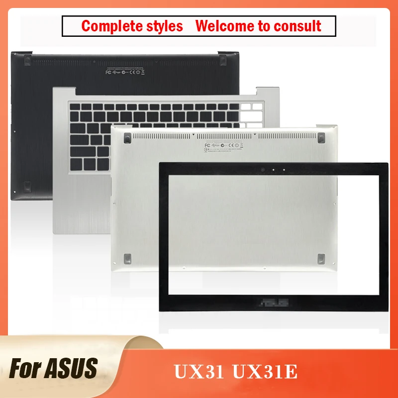 

Новый чехол для ноутбука ASUS UX31 UX31E, передняя панель/Упор для рук/Нижняя крышка, верхняя задняя крышка, серебристый/черный