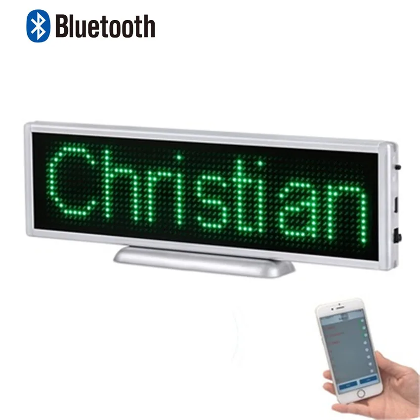 Indoor P3 16 * 64 pixel rechargeable LED fixed-mobile message led display panel and illuminated sign with APP Bluetooth function | Лампы и