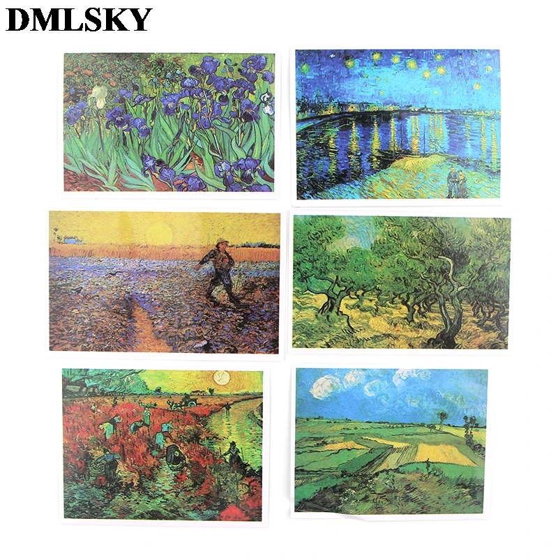 36 шт./компл. DMLSKY картина Винсента Ван Гога скрапбукинг из ПВХ для автомобильного