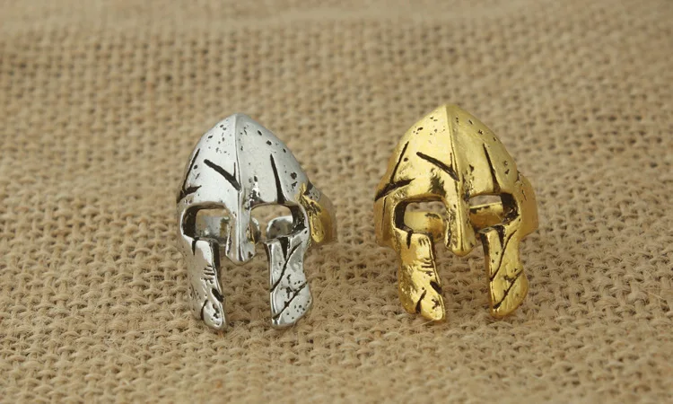 Изменяемое кольцо для мужчин спартанское маски на шлем героя винтажное панк