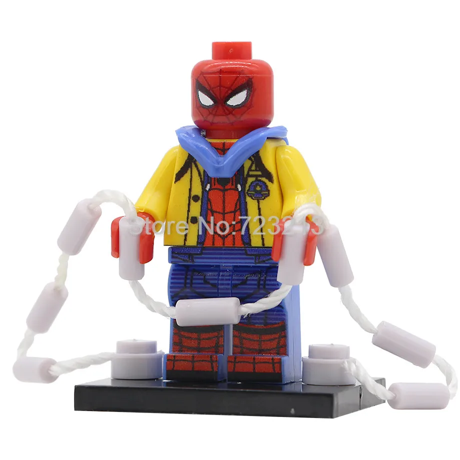 SpiderMan Homecome Супер герой фильм Пятница 13-й хедхантер фигурка полиция Джокер зомби Bgirl человек паук Строительные блоки модели кирпич комплект игрушки - Цвет: SpiderMan Homecome
