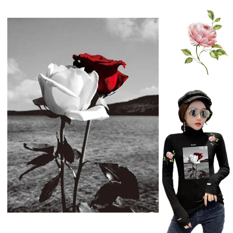 Нашивка странные вещи ПВХ розы железные наклейки на одежду нашивки для одежды
