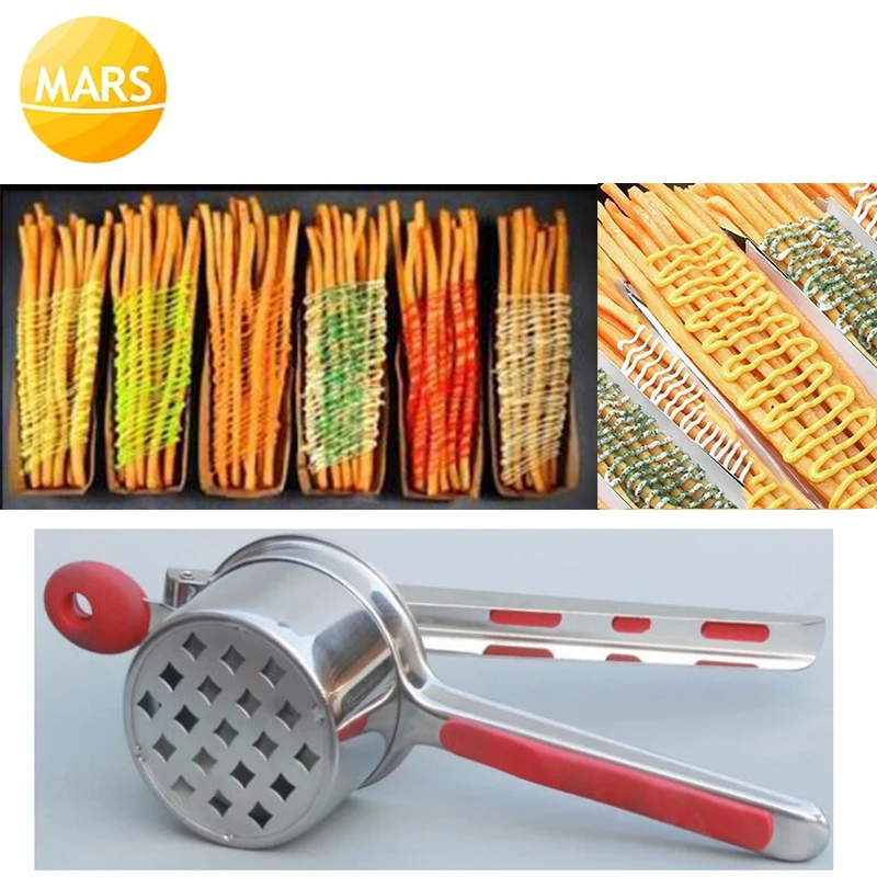 Máquina do Fabricante 30cm de Comprimento Batatas Fritas Imprensa Footlong Cortador Manual Squeezer 20cm Mão