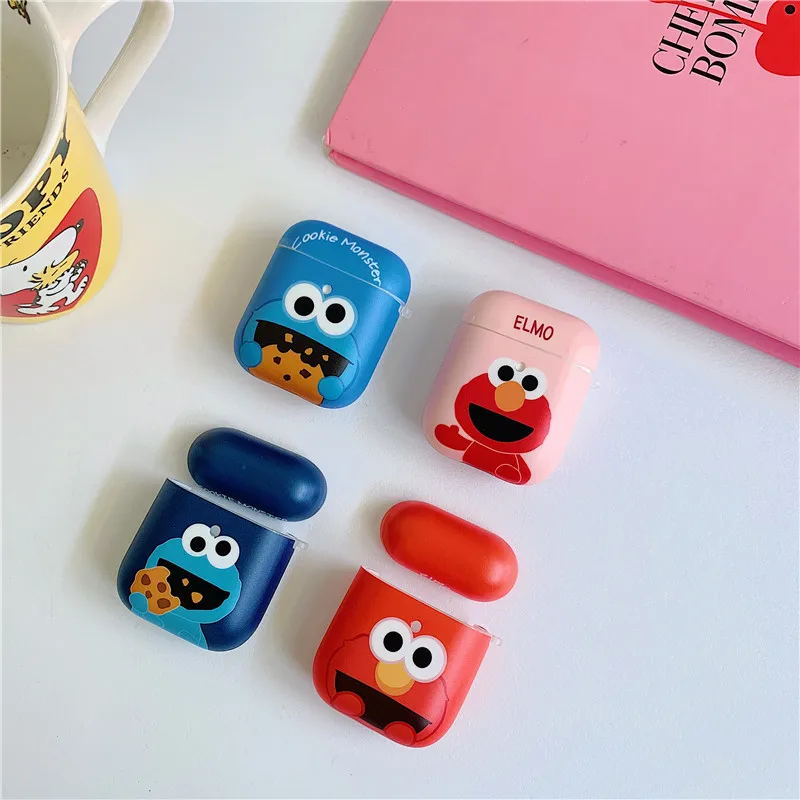 Милый мультфильм Улица Сезам силиконовый наушник аксессуары набор чехол для Airpods