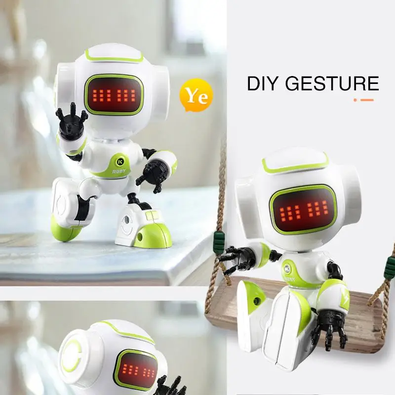 6 цветов R8/R9 робот жесты мини умный озвученный умный светодиодный глаз RC DIY Роботы Синий Зеленый Оранжевый игрушки для детей Подарки для детей