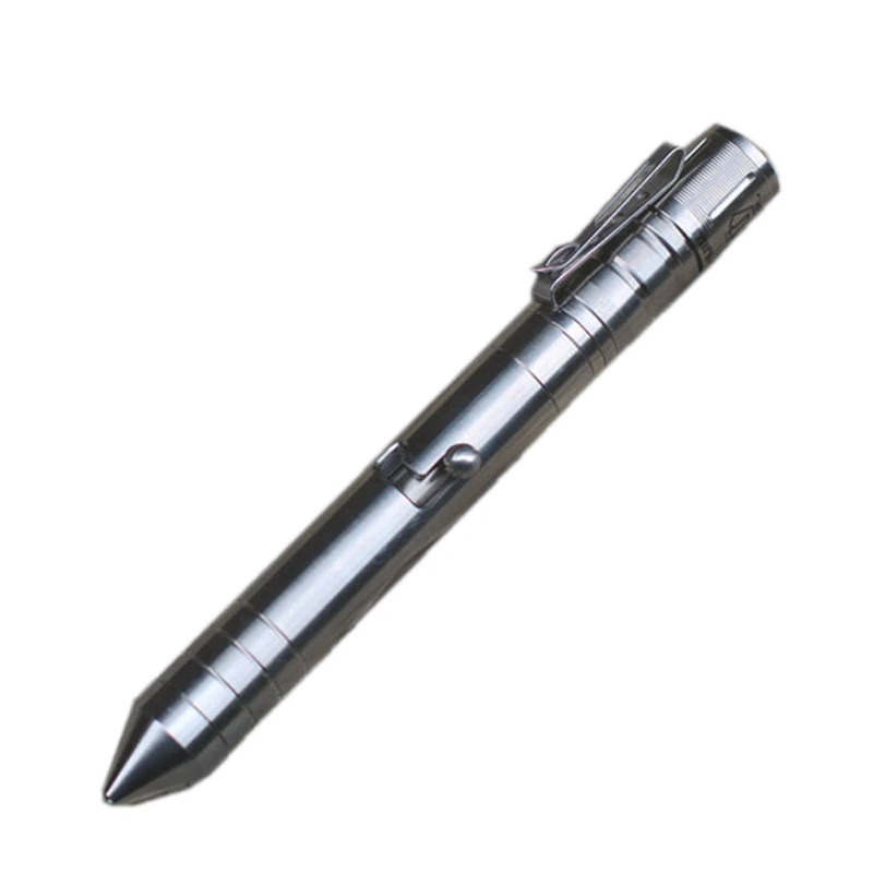 2 in 1  Titanium Alloy Bolt Action Pen and Flashlight EDC Tactical Pen USB Fast Charging