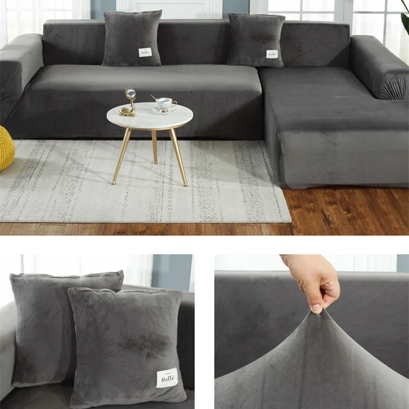 Новый толстый Бархатный Чехол для дивана Эластичный Нескользящий чехол