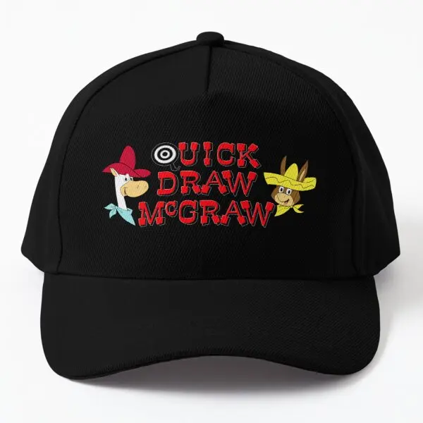 

Quick Draw Mcgraw Logo Baseball Cap Hat Outdoor Solid Color Casual Boys Women Printed Mens Bonnet Casquette Sport Snapback