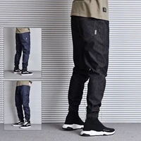 japanese style fashion men jeans slim fit vintage designer casual denim cargo pants streetwear hip hop raw denim jogger trousers
