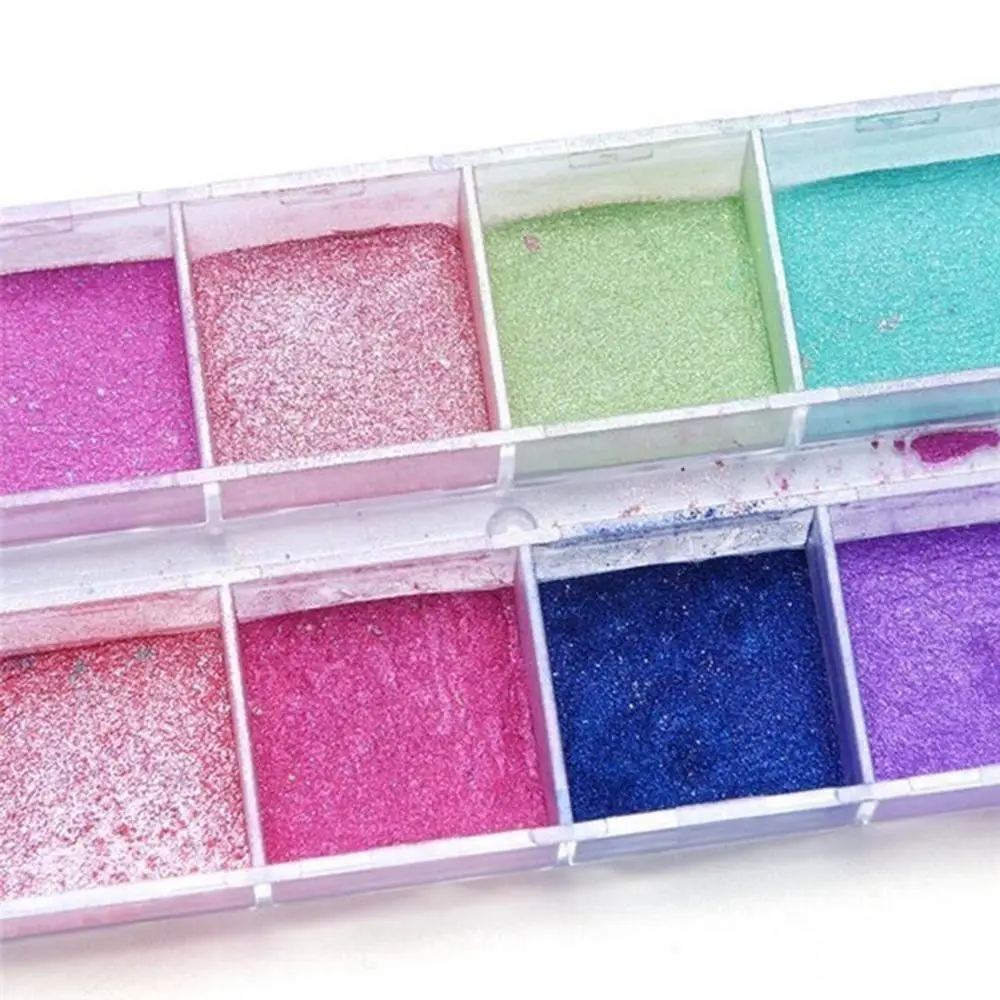 Лидер продаж! 12 шт./корт. Сверхтонкая блестящая пудра для ногтей пигмент сделай