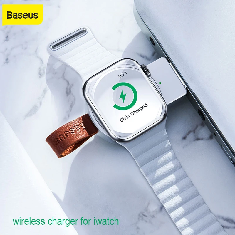 Портативное беспроводное зарядное устройство Baseus для Apple Watch 4 3 2 1 Беспроводная