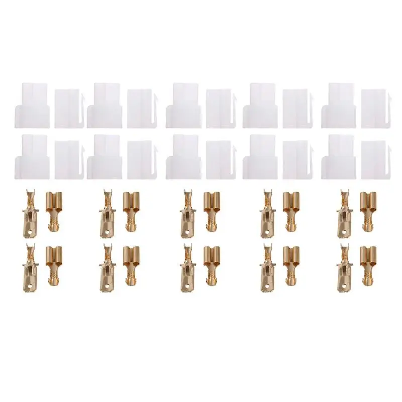 10 комплектов T-Тип 2-контактный DC Мощность разъем для подключения к электросети