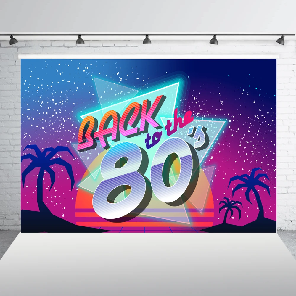 HUAYI 80-е, тематический фон для фотографии 80s вечерние украшения фото реквизит для студии, фон для фотосъемки XT-7467