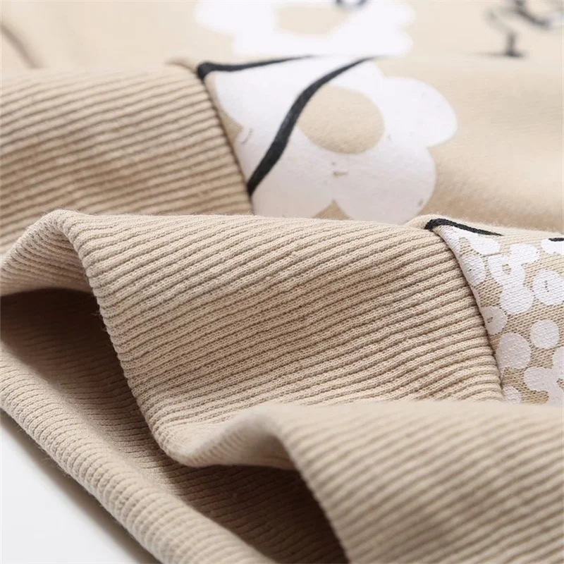 

TRAF Women 2020 Fashion Girls print Sweatshirts Vintage O Neck Long Sleeve Female Pullovers Streetwear