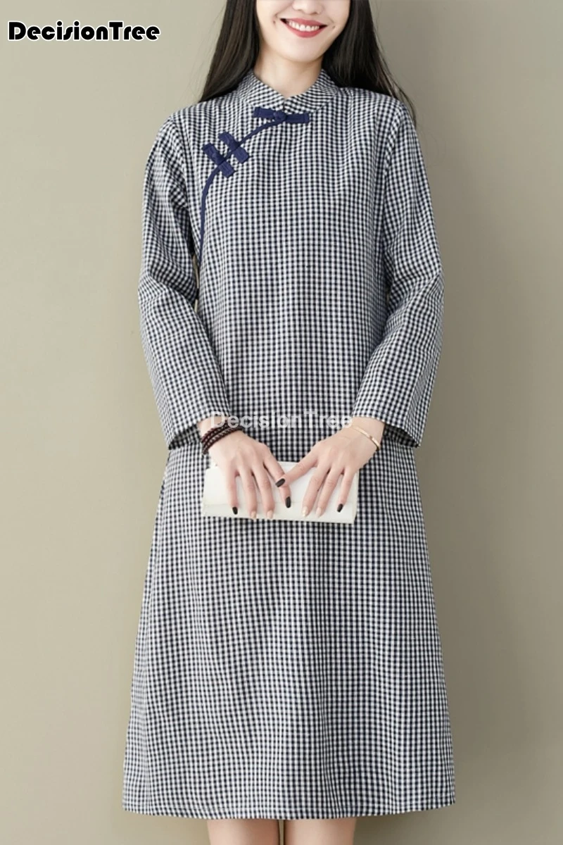 

2021 chinese dress full sleeve qipao dress vintage chinese style restoring cheongsam dress chinese traditional embroidery dress