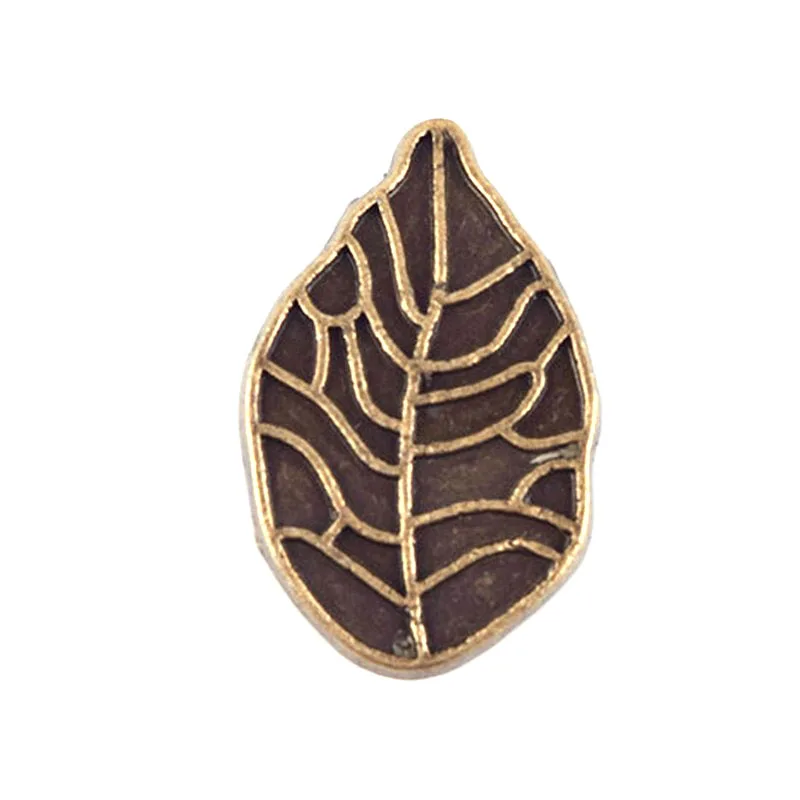 

50Pcs/Lot Fashion Antique Bronze Silver Alloy Bead Leaves Charms With Big Hole Charm Beads Fit Women Bracelets & Bangles DIY