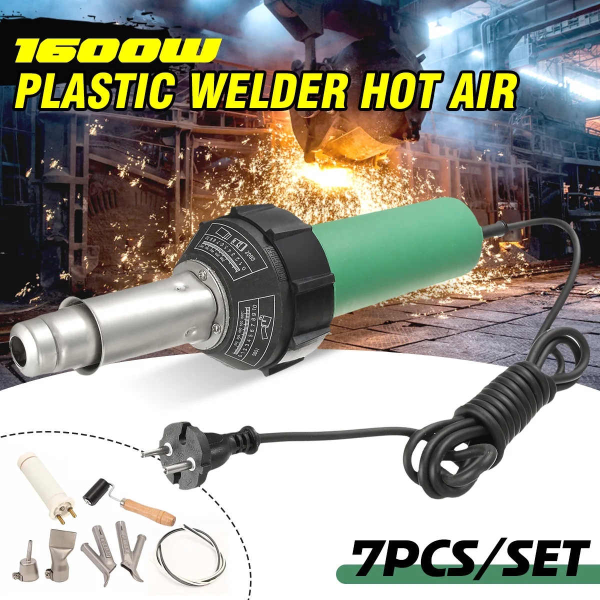 AC 220V 1600W 50/60 Гц электронный горячего воздуха Пластик Сварка пистолет фонарь