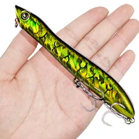 1pcs floating popper fishing lure 12 5cm 19g topwater wobblers isca artificial plastic hard bait crank bait pesca tackle