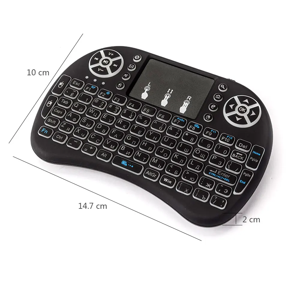 I8 Мини Беспроводная клавиатура мышь 2 4 ГГц сетевой плеер Мультимедиа