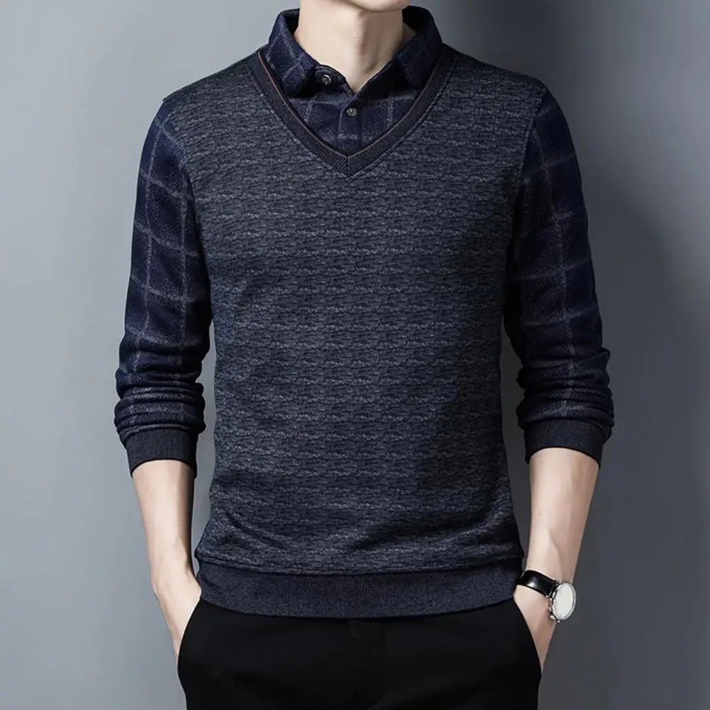 

Terrific Slim Spring Sweater Spring Sweater Wear-resistant Turn-down Collar