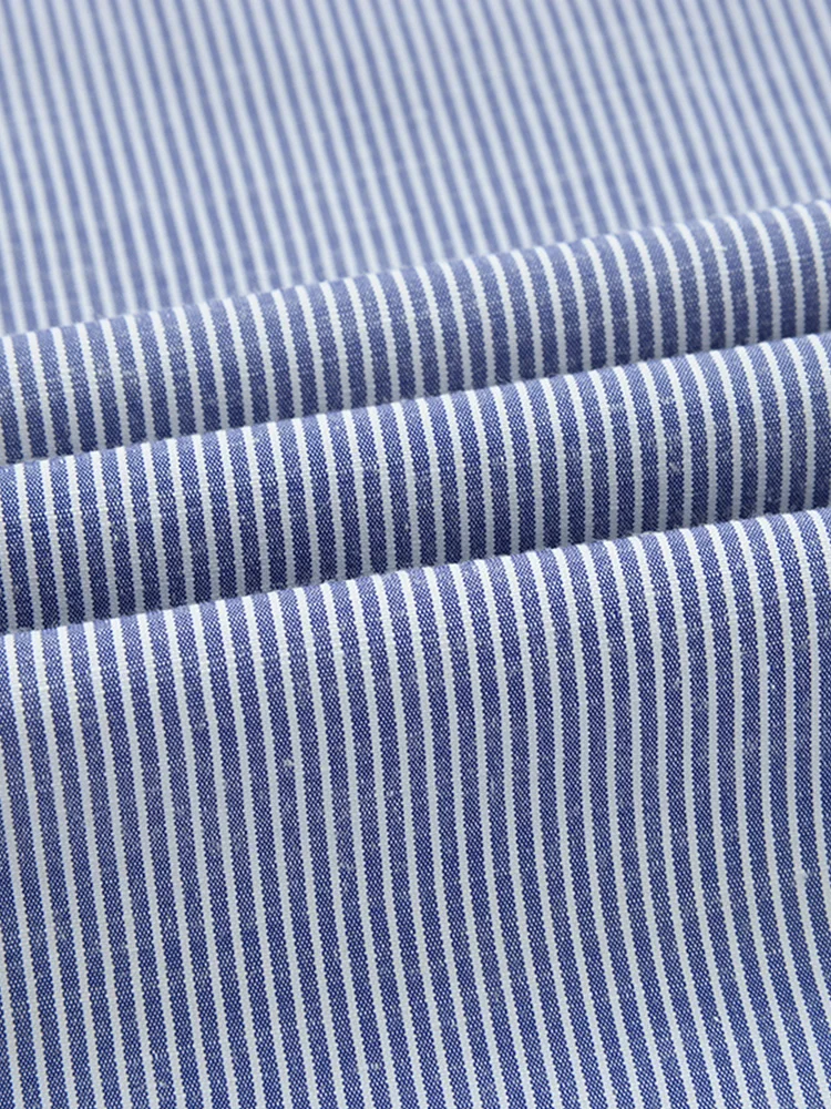 

autumn Men Plus Size Work Business Striped Shirt long Sleeve Large size oversize 7XL 8XL business blue Dress Shirt 9XL 10XL