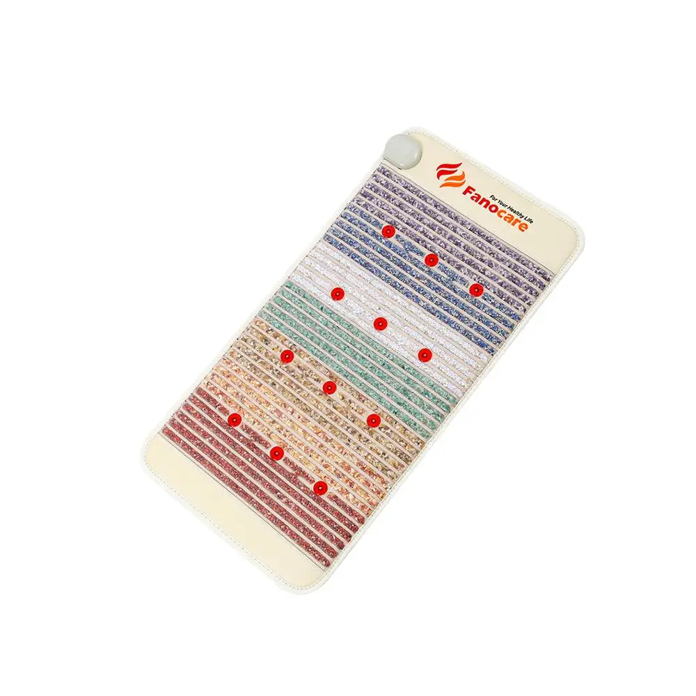 Fanocare ChakraMat Negative Ion 7 Gemstone Rainbow Heating Stone Mattress Far Infrared Photon Therapy Magnetic Bio Amethyst Mat | Красота и