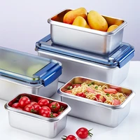 stainless steel lunch box student school bento box microwave heating kitchen food containers picnic camping supplies tableware