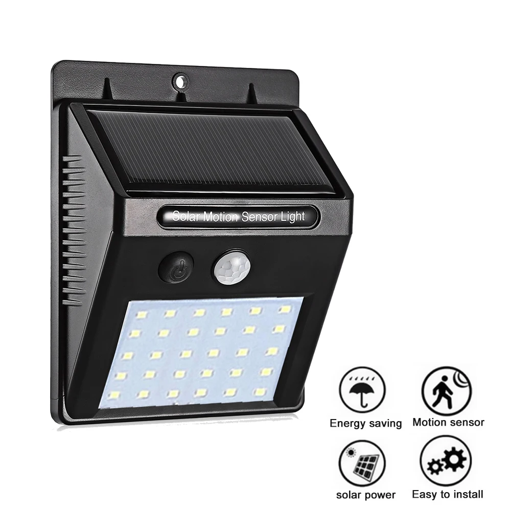PIR датчик движения настенный светильник 35 LED Солнечная энергия уличный свет
