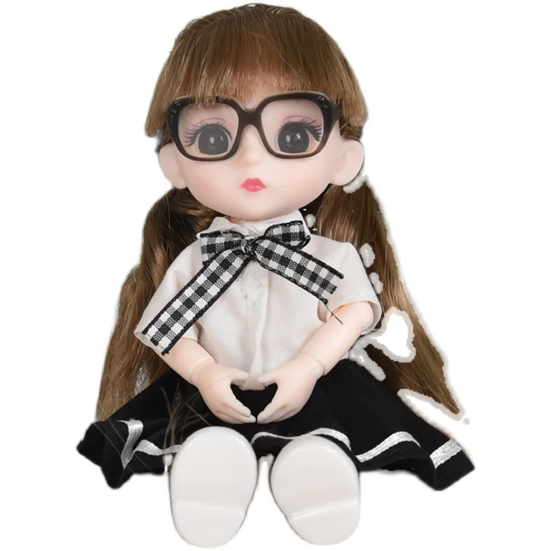 OB11 кукла аниме подвижные шарнирные BJD с очками &quotконский хвост&quot золотых волос