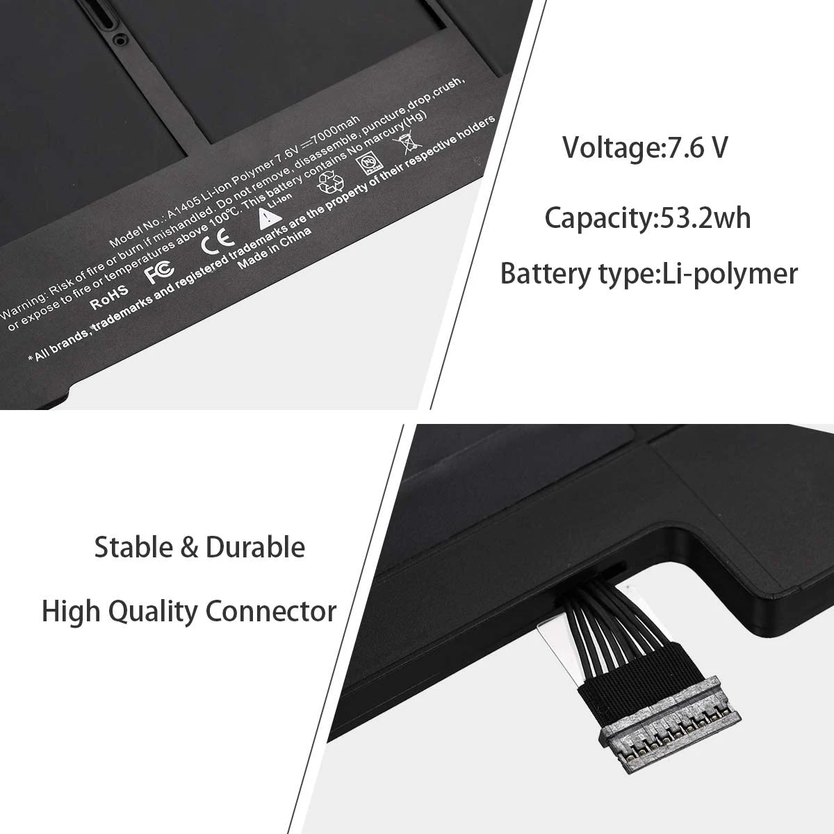 A1405 аккумулятор для ноутбука Apple Macbook Air 13-дюймовый A1466 A1369 подходит замена