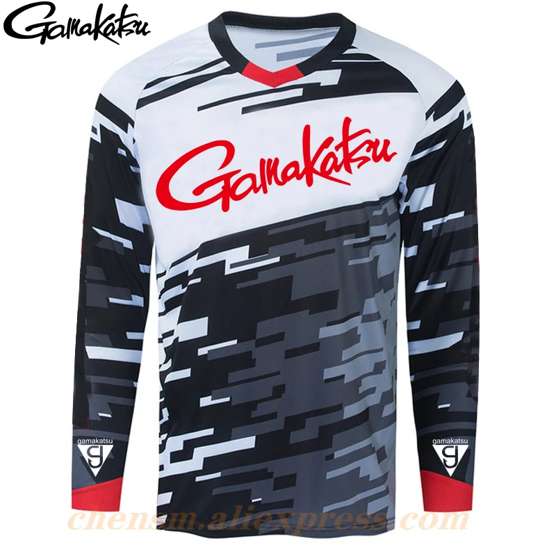 

Gamakatsu Jerseys 2021 Long Sleeve Fishing Clothes Outdoor Sprots Sunscreen Breathable Ultrathin Summer Anti-UV Fishing Shirt