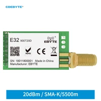 sx1276 wireless module lora spread spectrum 20dbm 900mhz e32 900t20d v8 1 uart dip 5 5km sma k diy integrated circuits iot