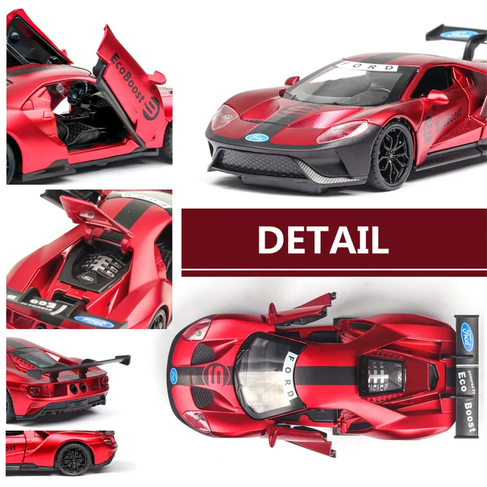 

Car Model 1:32 Ford GT Pull Back Alloy Diecasts Children's Simulation Toy Metal Collection Art Beautiful Boy Educational Gift