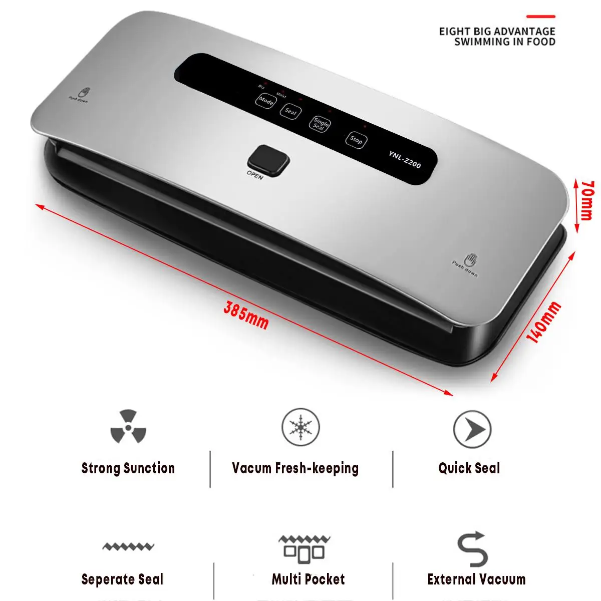 Автоматический вакуумный упаковщик посылка для Кухня держать Еда свежий |