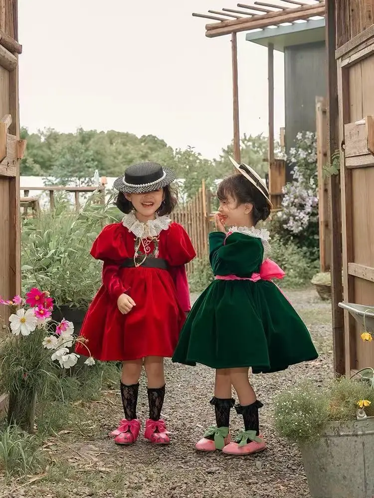 0-12years Autumn Turkey Children's Christmas Dress Princess Performance Clothing Children Kids Dresses for Girls Eid | Детская