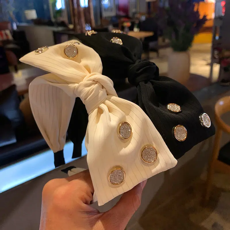 

Ободок Стразы в Корейском стиле с бантом средней длины женский корейский темпераментный тканевый ободок со стразами модные аксессуары для ...