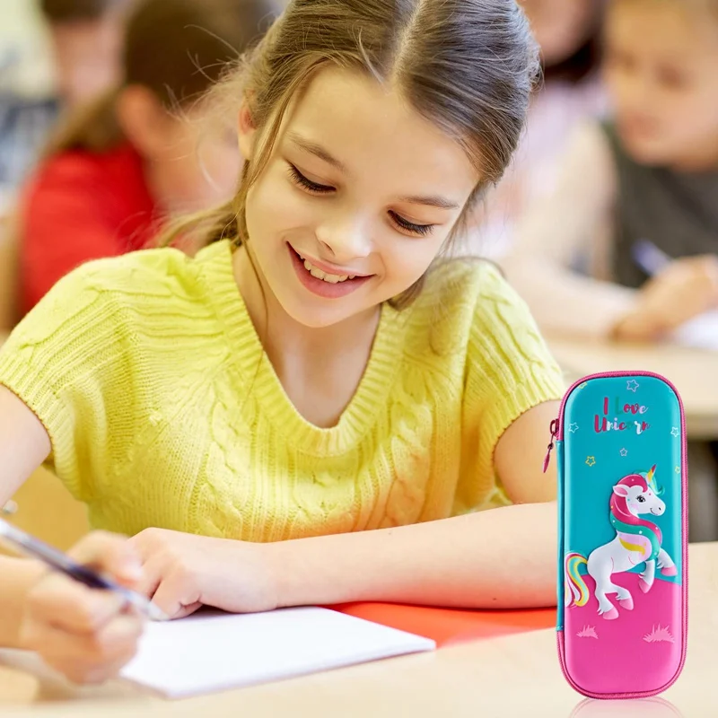 

1PC Cartoon Cute Pencil Case For Primary School Pupils Fresh Korean Female Stationery Box Multifunctional Pencil Case 22*5*9cm