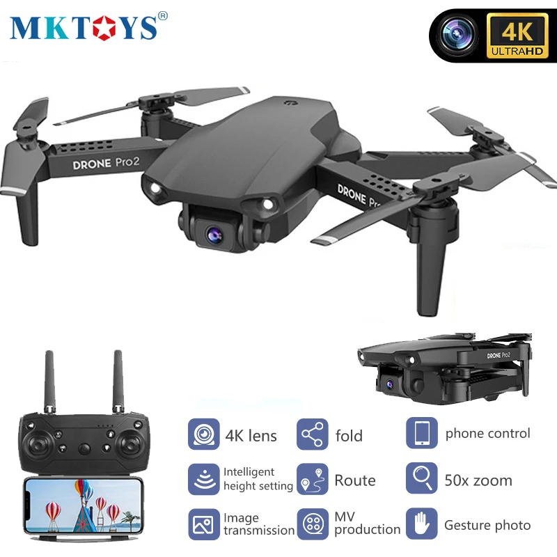 MKTOYS Дрон 4K HD камера Радиоуправляемый квадрокоптер 2 4 ГГц канала выдерживает