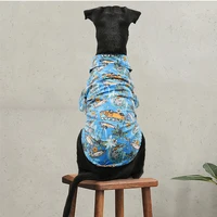 tropical beach loose shirt printing handsome dog clothes holiday party thin jacket for medium pets hawaiian style puppy clothing
