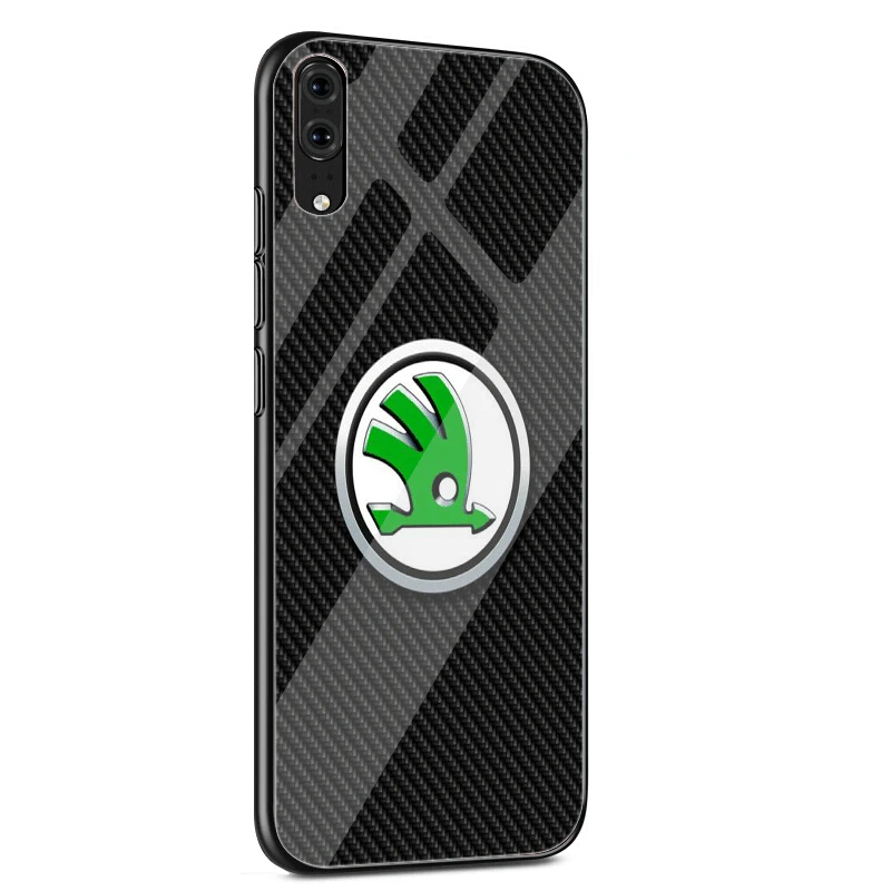 Чехол для мобильного телефона huawei P30 P20 P10 Honor 10 8X Y6 Y9 mate 20 Lite Pro P Smart Cover для автомобиля Skoda Logo Shell