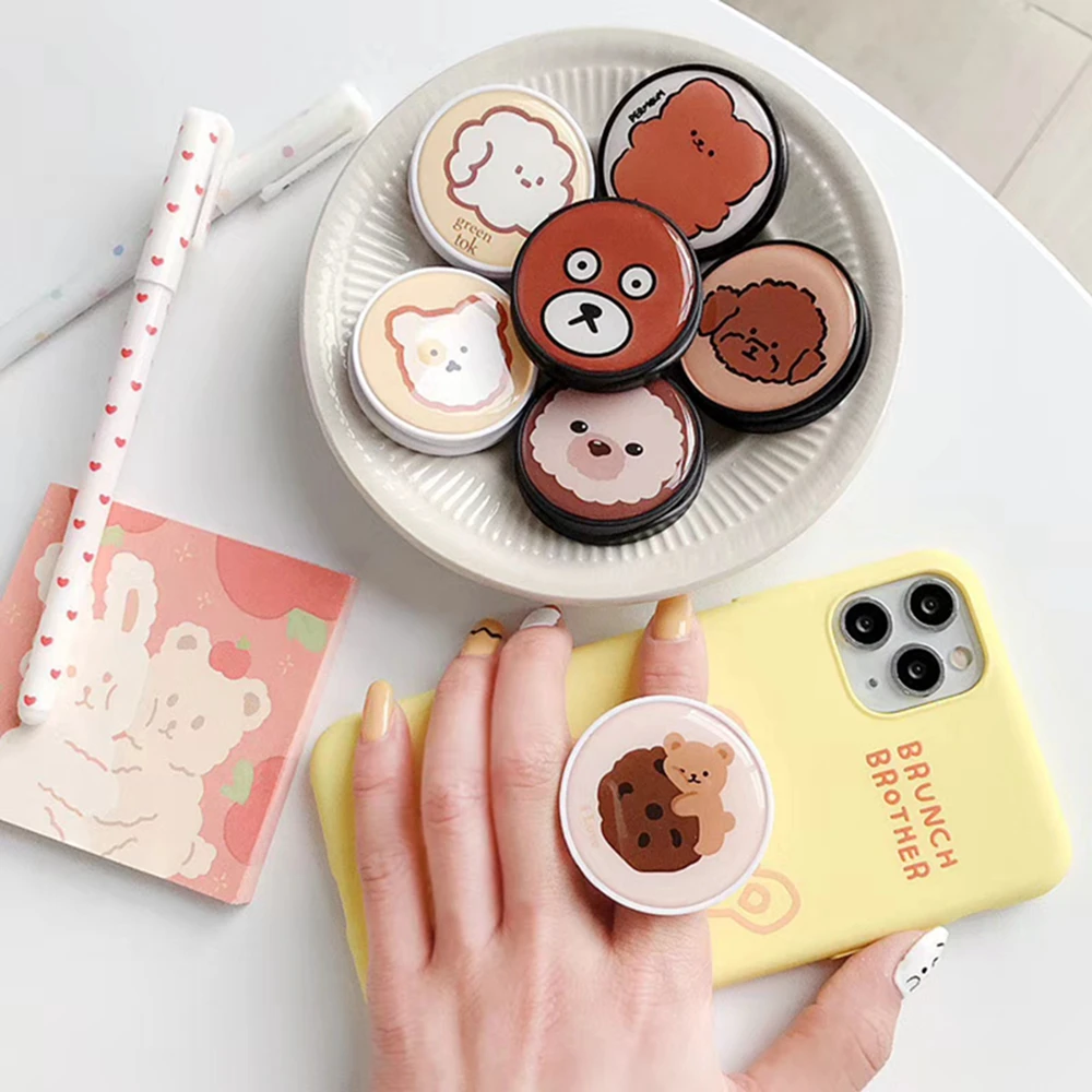 

New epoxy resin universal Cute and Cartoons foldable bracket mobile phone ring bracket For Iphone Huawei xiaomi Samsung