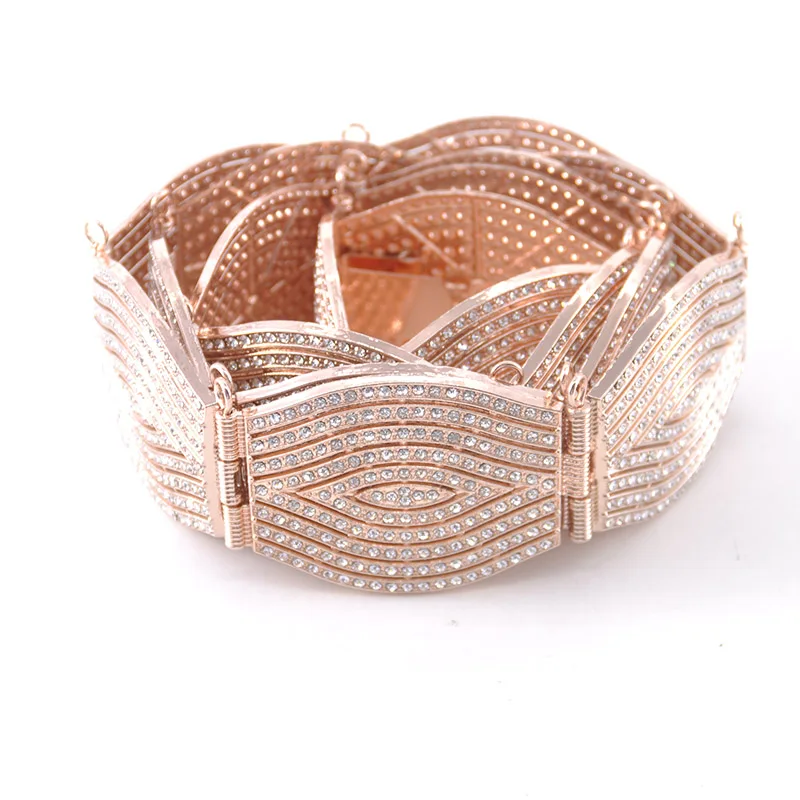 rose gold Полностью Алмазная Европейская мода Женская Талия цепь свадебное платье украшение Талия цепь Элегантная Модная бижутерия для пирсинга пояс - Цвет: rose gold