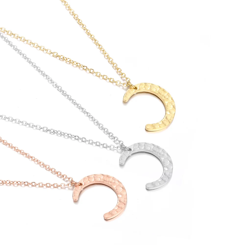 Массивное золотое ожерелье Женская Длинная цепочка с кулоном в виде Луны изящные