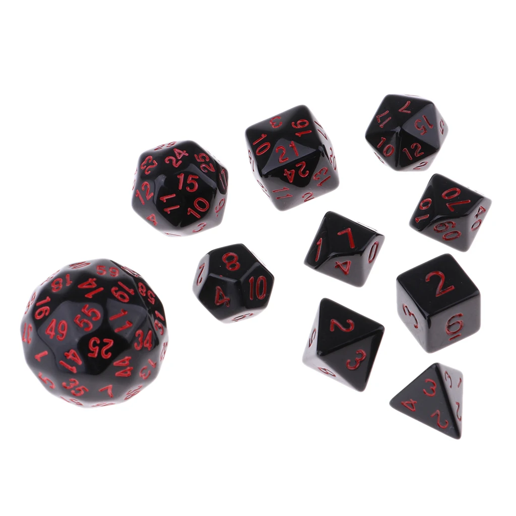 10 шт. акриловые многогранные кубики для Dungeons и Dragons Dice вечерние игровые автоматы |